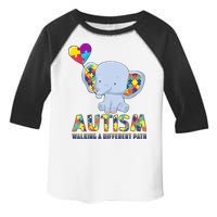Autism Walking A Different Path Elephant Toddler Fine Jersey T-Shirt