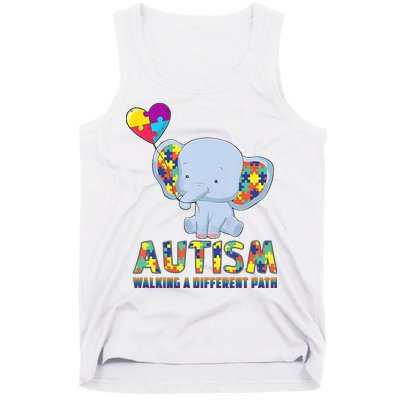 Autism Walking A Different Path Elephant Tank Top