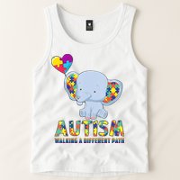 Autism Walking A Different Path Elephant Tank Top