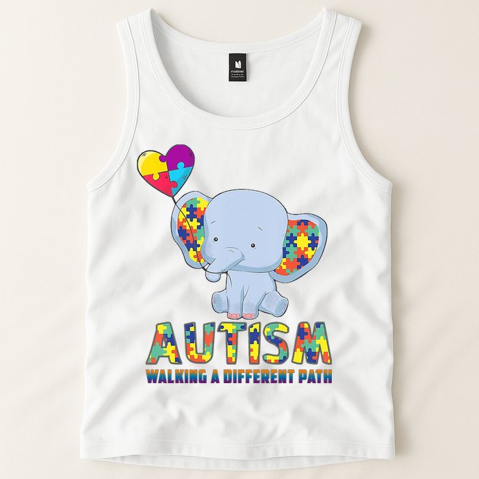 Autism Walking A Different Path Elephant Tank Top