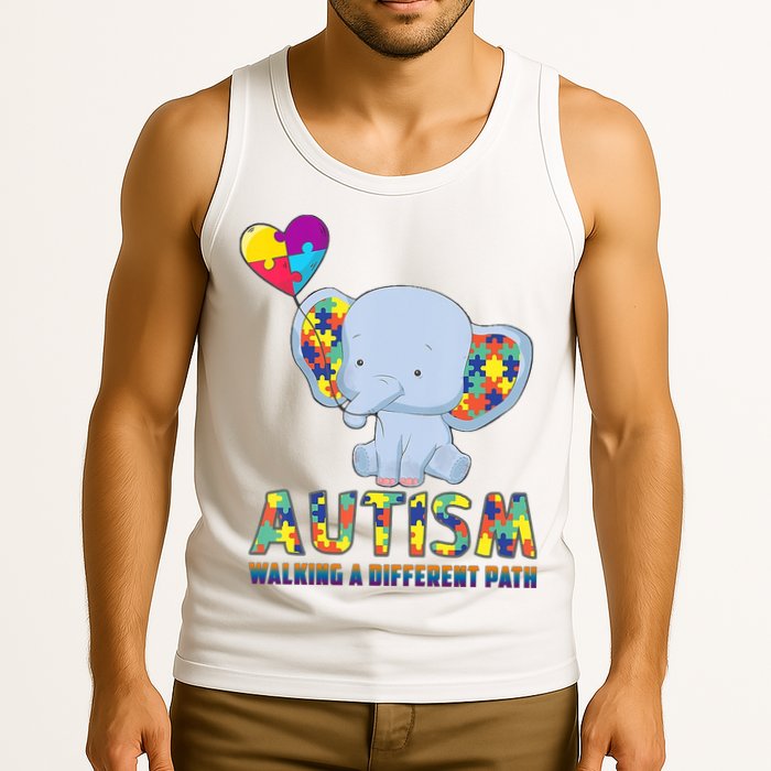 Autism Walking A Different Path Elephant Tank Top