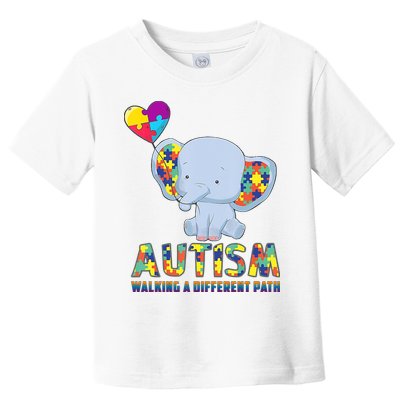 Autism Walking A Different Path Elephant Toddler T-Shirt
