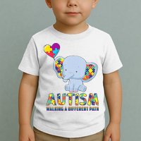 Autism Walking A Different Path Elephant Toddler T-Shirt