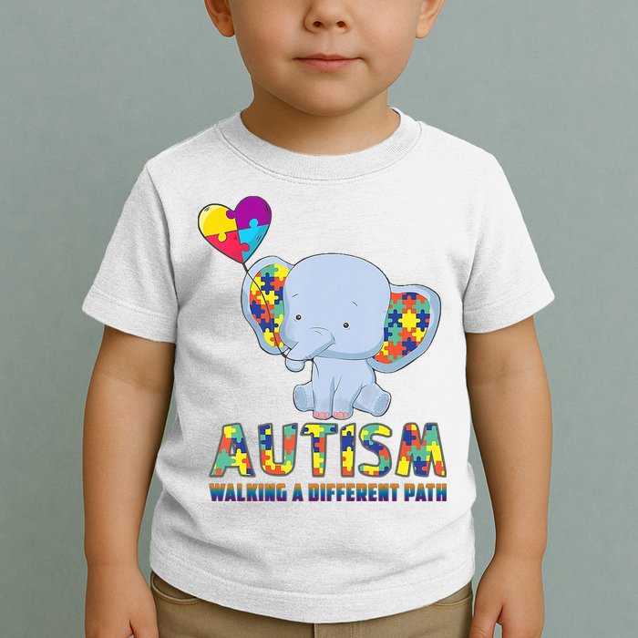Autism Walking A Different Path Elephant Toddler T-Shirt
