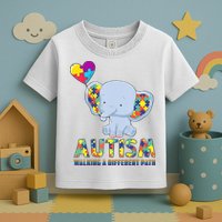 Autism Walking A Different Path Elephant Toddler T-Shirt