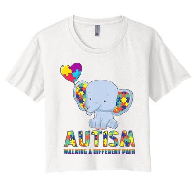 Autism Walking A Different Path Elephant Crop Top