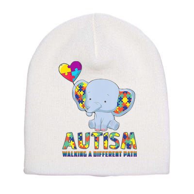 Autism Walking A Different Path Elephant Short Acrylic Beanie