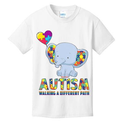 Autism Walking A Different Path Elephant Kids T-Shirt