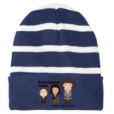 Anybody Want A Peanut Striped Beanie with Solid Band