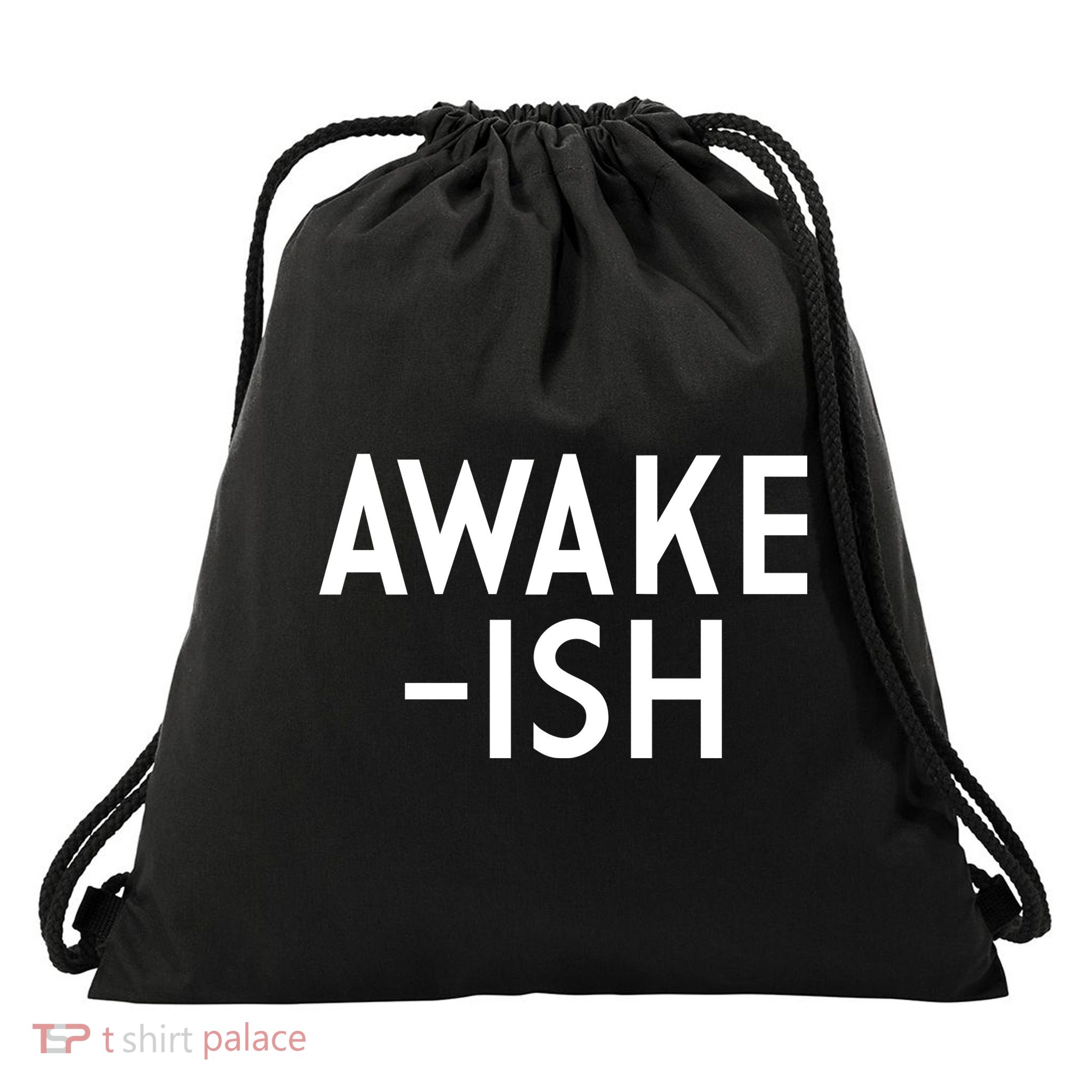 Awake-ish Drawstring Bag