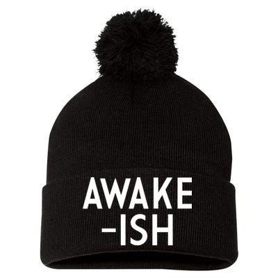 Awake-ish Pom Pom 12in Knit Beanie