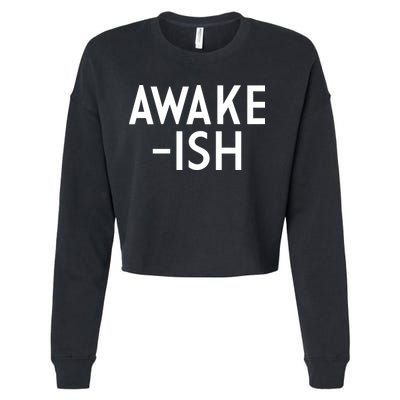 Awake-ish Cropped Pullover Crew