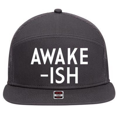 Awake-ish 7 Panel Mesh Trucker Snapback Hat