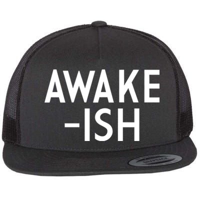 Awake-ish Flat Bill Trucker Hat