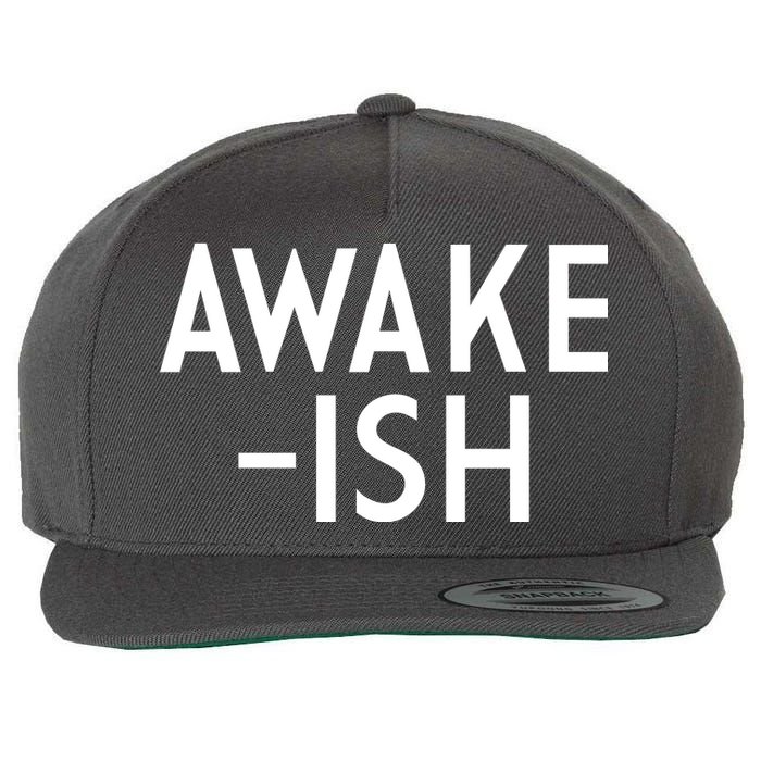 Awake-ish Wool Snapback Cap