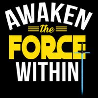 Awaken The Force Within Christian Cropped Pullover Crew