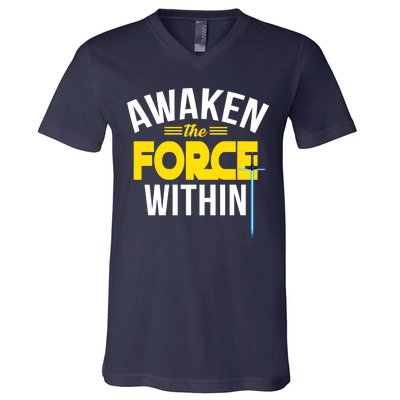 Awaken The Force Within Christian V-Neck T-Shirt