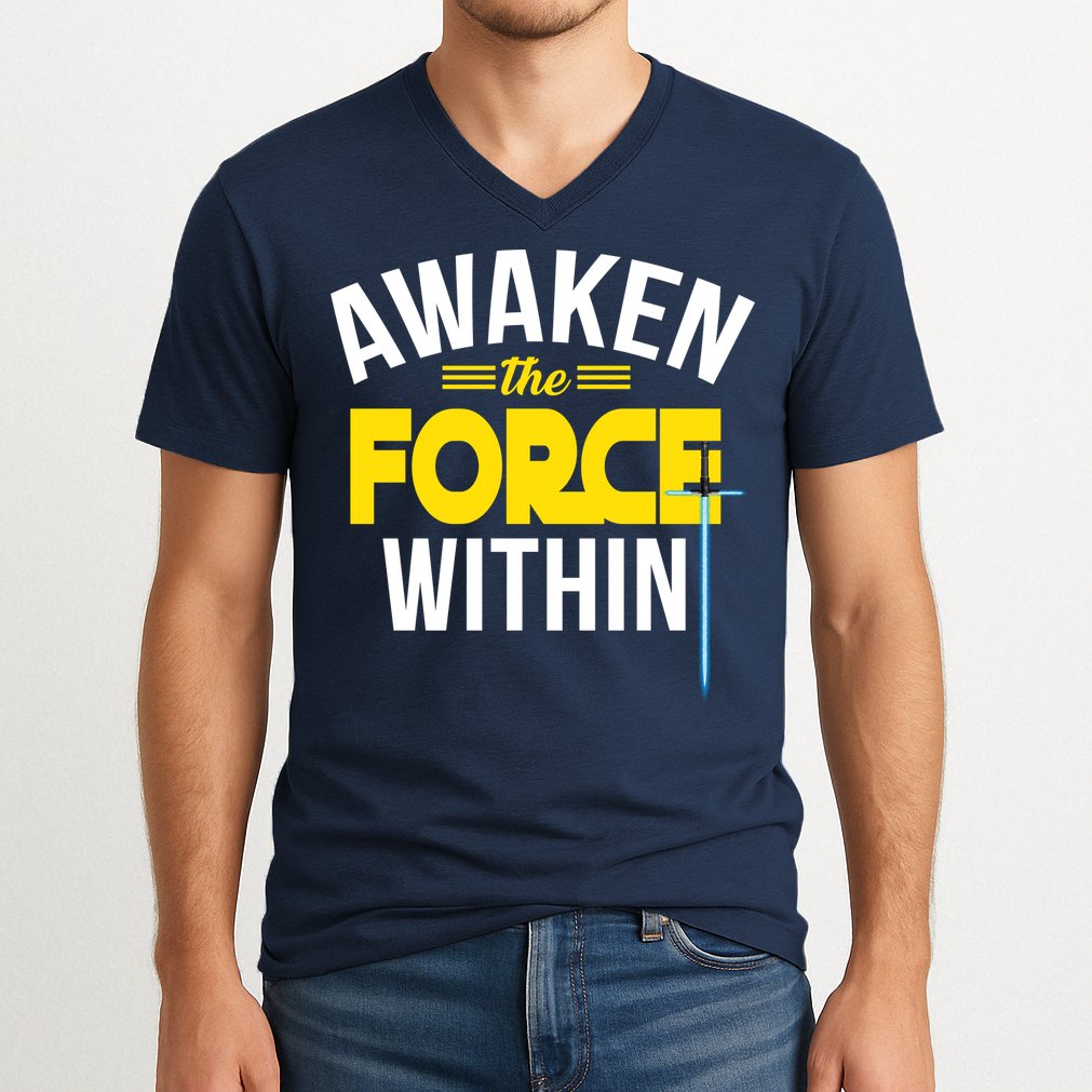 Awaken The Force Within Christian V-Neck T-Shirt