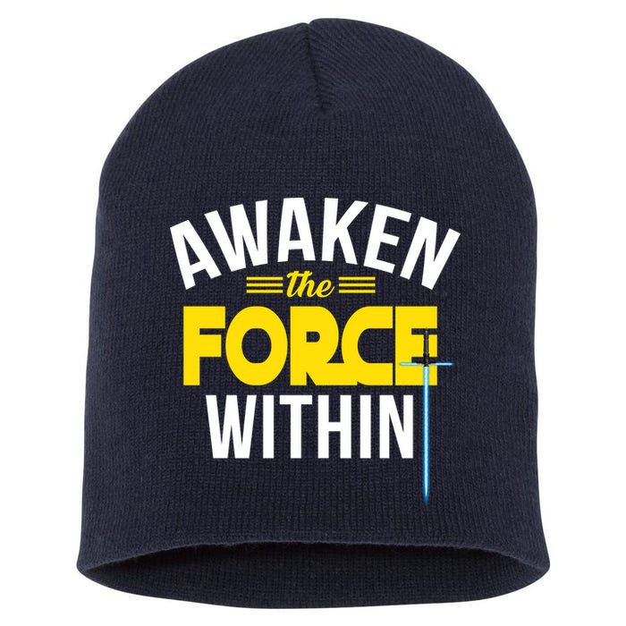 Awaken The Force Within Christian Short Acrylic Beanie