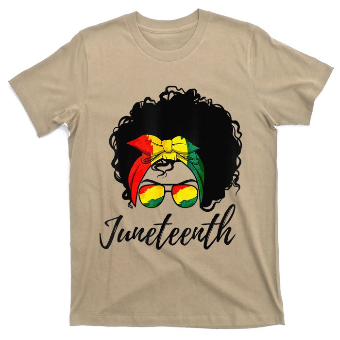 Afro Woman Black Queen African American History Juneteenth T-Shirt