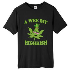 A Wee Bit Highrish Funny 420 Weed Marijuana St Patricks Day Tall Fusion ChromaSoft Performance T-Shirt