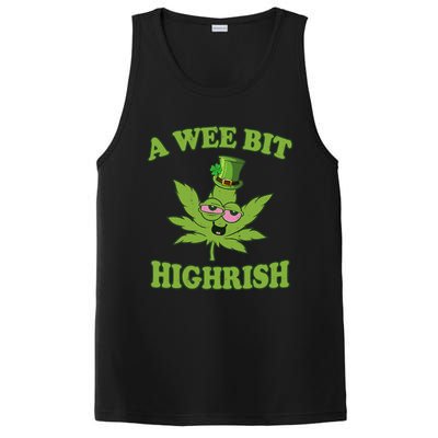 A Wee Bit Highrish Funny 420 Weed Marijuana St Patricks Day PosiCharge Competitor Tank