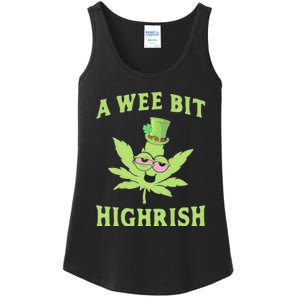 A Wee Bit Highrish Funny 420 Weed Marijuana St Patricks Day Ladies Essential Tank