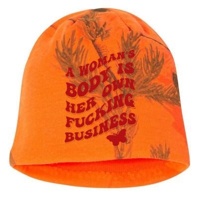 A WomanS Body Is Her Own Fucking Business Kati - Camo Knit Beanie