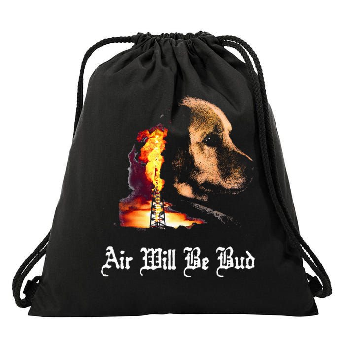 Air Will Be Blud Vintage Dog Air Will Be Blood Drawstring Bag