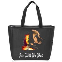 Air Will Be Blud Vintage Dog Air Will Be Blood Zip Tote Bag