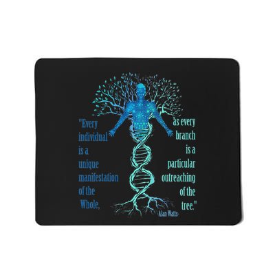 Alan Watts Best Philosophical Quotes Tree Of Life Dna Mousepad