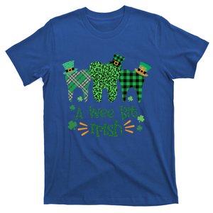 A Wee Bit Irish Leopard Plaid St Patrick’s Day Dentist Lucky Gift T-Shirt