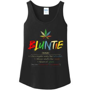 Aunt Wear Bluntie Funny Aunt Weed Ladies Essential Tank