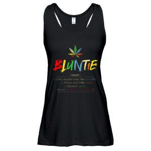 Aunt Wear Bluntie Funny Aunt Weed Ladies Essential Flowy Tank