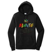 Aunt Wear Bluntie Funny Aunt Weed Women's Pullover Hoodie