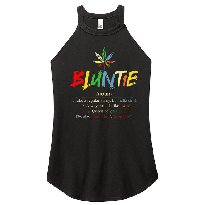 Aunt Wear Bluntie Funny Aunt Weed Women's Perfect Tri Rocker Tank