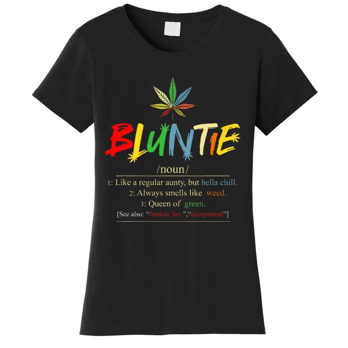 Aunt Wear Bluntie Funny Aunt Weed Women's T-Shirt