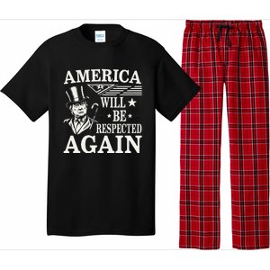 America Will Be Respected Again With President Donald Trump Pajama Set