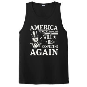 America Will Be Respected Again With President Donald Trump PosiCharge Competitor Tank