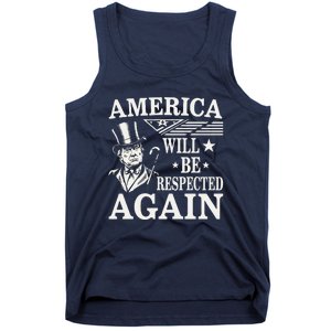 America Will Be Respected Again With President Donald Trump Tank Top