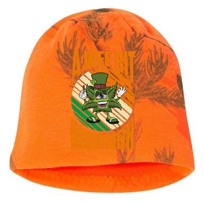 A Wee Bit Highrish Funny St Patricks Day Kati - Camo Knit Beanie