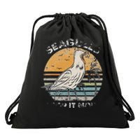 American Woodcock Bird Retro Vaporwave Unique Birding Gift design cute bird with the funny quote saying.Perfect for who love bird, bird quote, bird lover, animals, animal, ornithology, Farm Animals, Wildlife, Nature, Forest Drawstring Bag