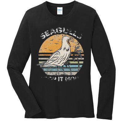 American Woodcock Bird Retro Vaporwave Unique Birding Gift design cute bird with the funny quote saying.Perfect for who love bird, bird quote, bird lover, animals, animal, ornithology, Farm Animals, Wildlife, Nature, Forest Ladies Long Sleeve Shirt