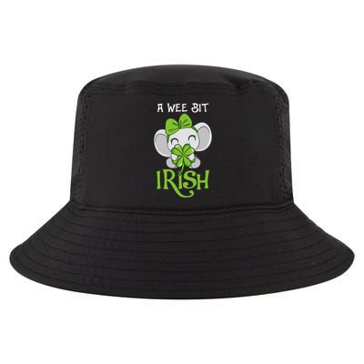 A Wee Bit Irish Cute Elephant Patricks Day Cool Comfort Performance Bucket Hat