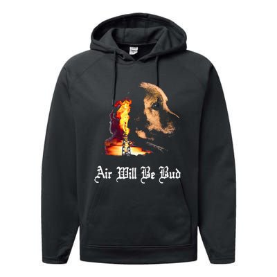 Air Will Be Blud Vintage Dog Air Will Be Blood Performance Fleece Hoodie