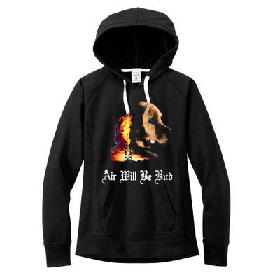 Air Will Be Blud Vintage Dog Air Will Be Blood Women's Fleece Hoodie