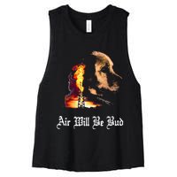 Air Will Be Blud Vintage Dog Air Will Be Blood Women's Racerback Cropped Tank