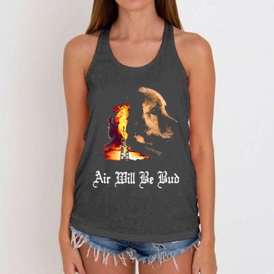 Air Will Be Blud Vintage Dog Air Will Be Blood Women's Knotted Racerback Tank