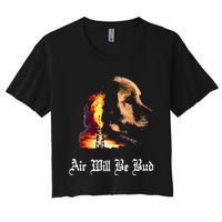 Air Will Be Blud Vintage Dog Air Will Be Blood Women's Crop Top Tee