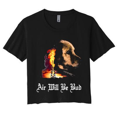 Air Will Be Blud Vintage Dog Air Will Be Blood Women's Crop Top Tee